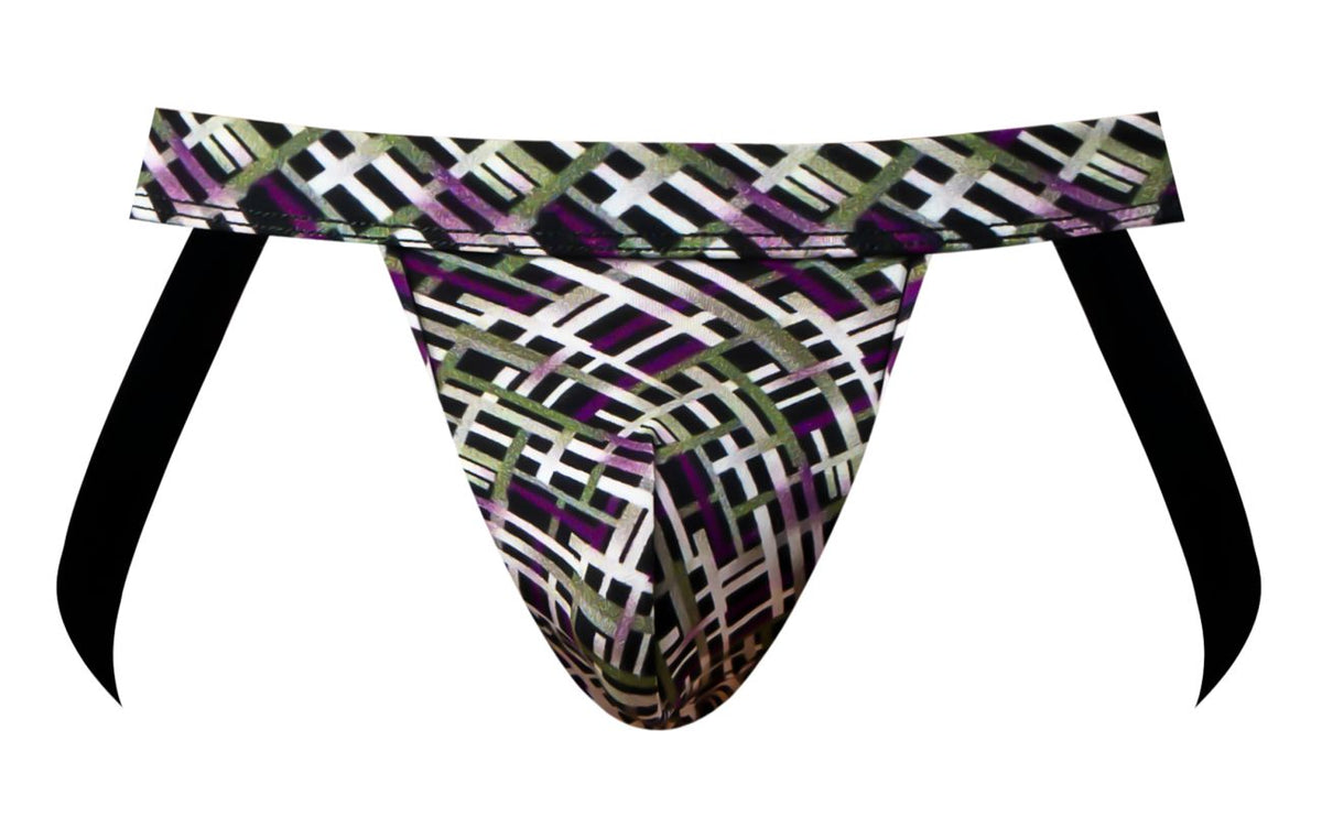 Male Power Gridlocked Strappy Ring Jock - Printed