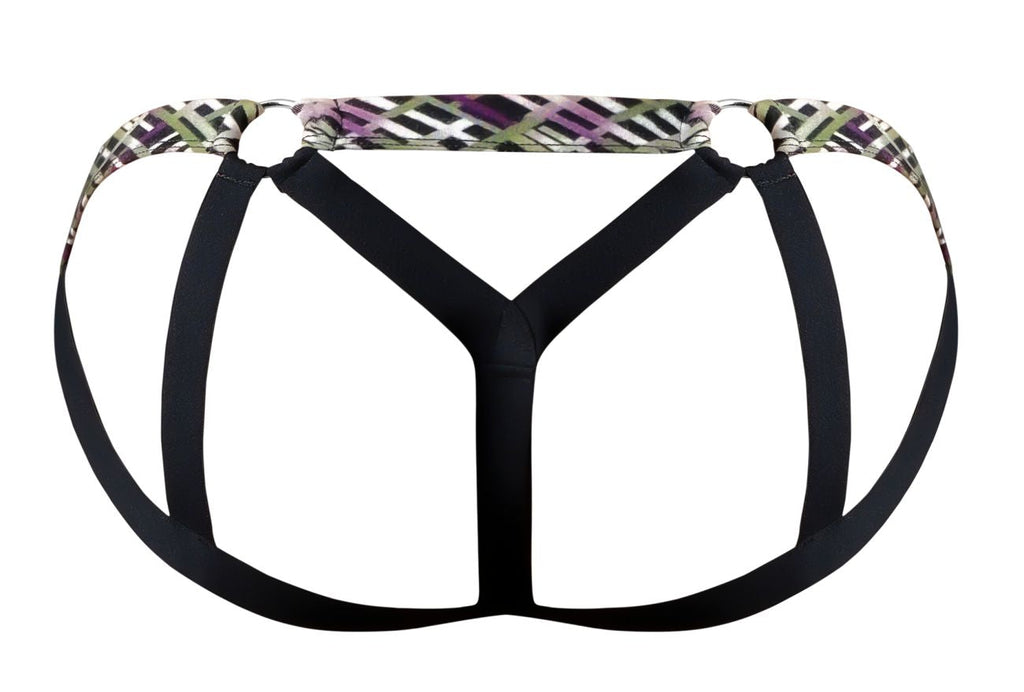Male Power Gridlocked Strappy Ring Jock - Printed