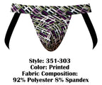 Male Power Gridlocked Strappy Ring Jock - Printed