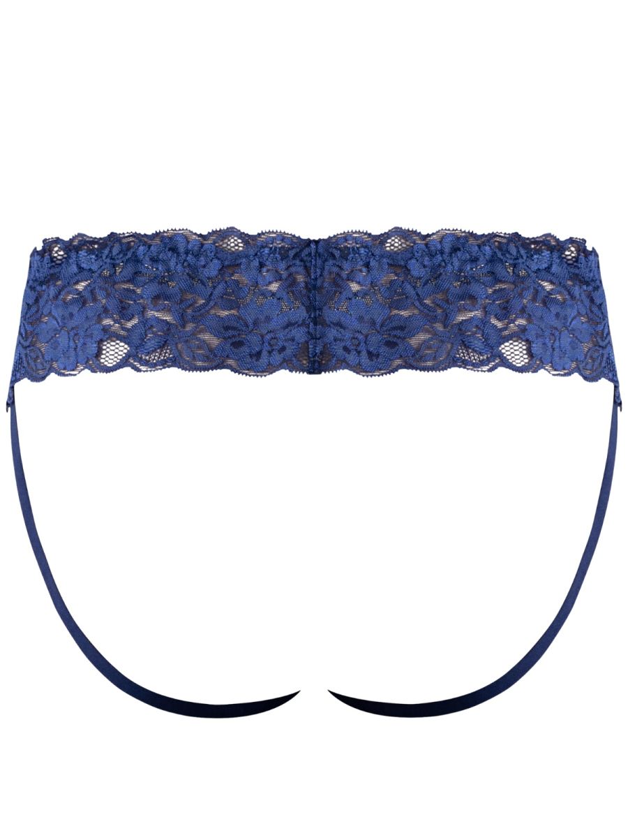 Male Power Sassy Lace Skirt Jock - Navy