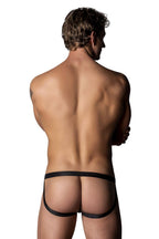 Male Power Love Star Jock with Ring - Black