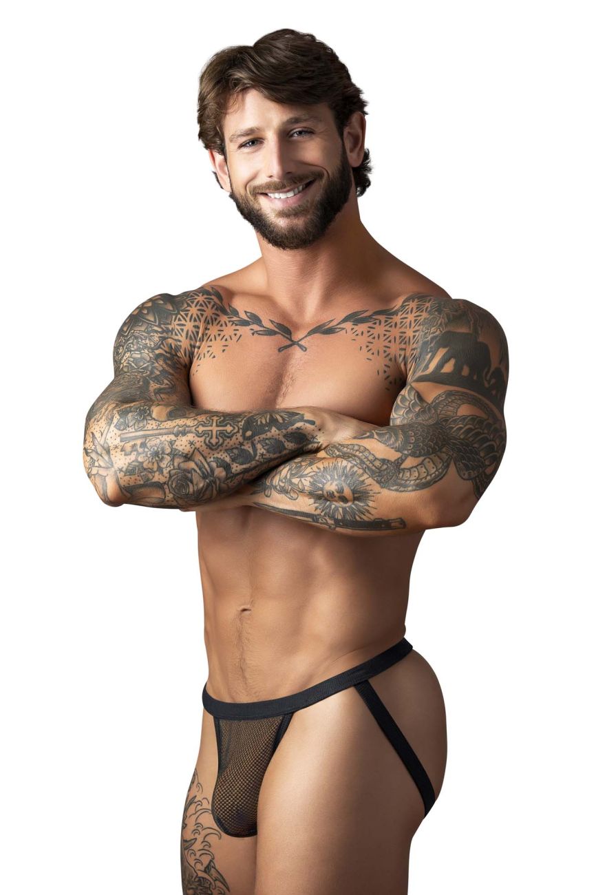 Male Power Fishnet 2 Jockstrap - Black