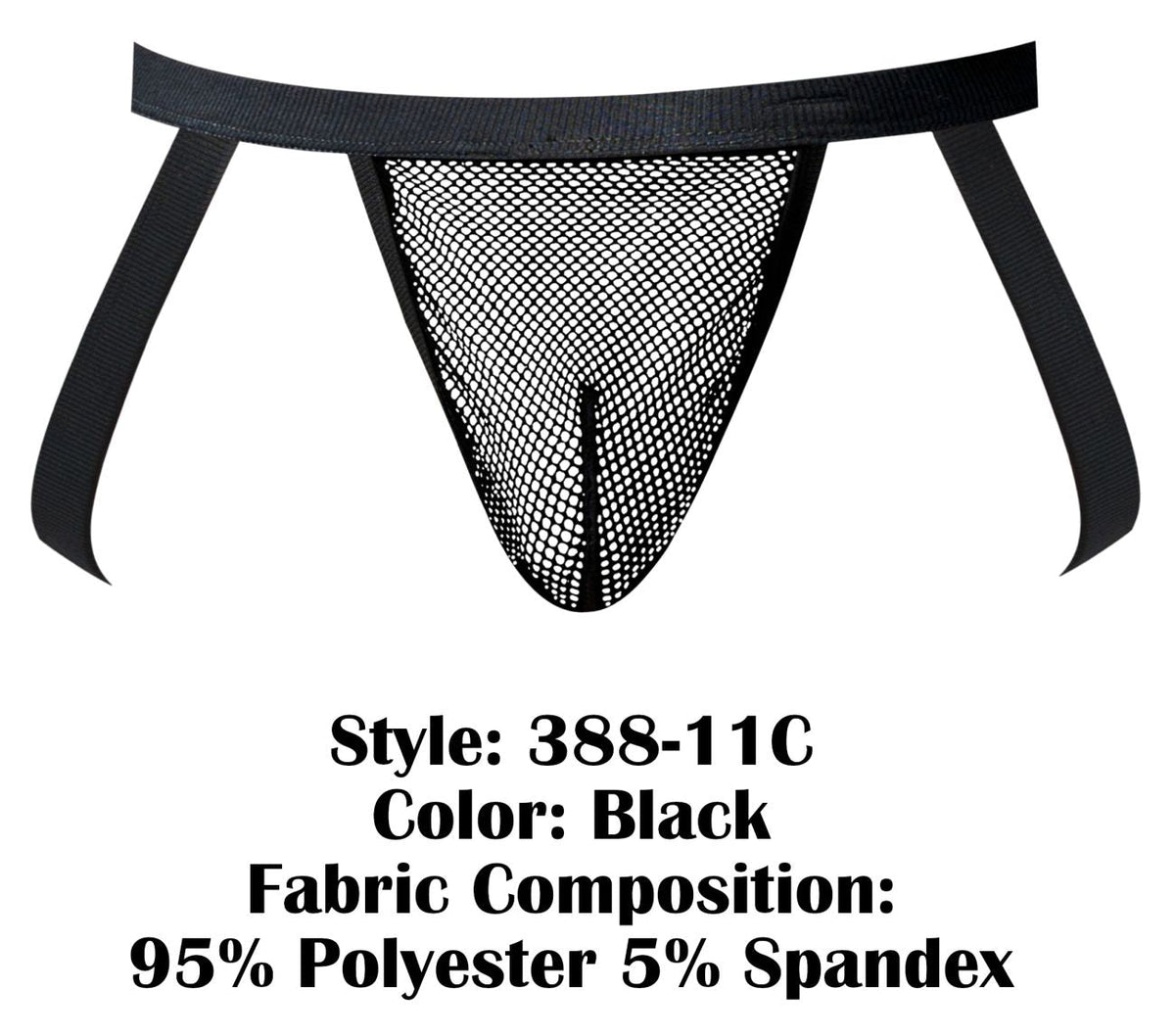 Male Power Fishnet 2 Jockstrap - Black