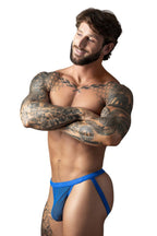 Male Power Fishnet 2 Jockstrap - Royal