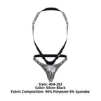 Male Power S-naked Shoulder Sling Harness Thong - Silver-Black