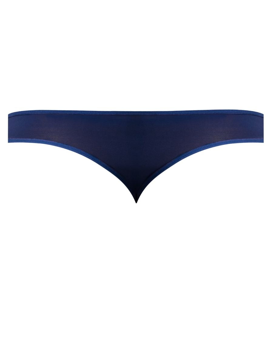 Male Power Sassy Lace Open Ring Thong - Navy