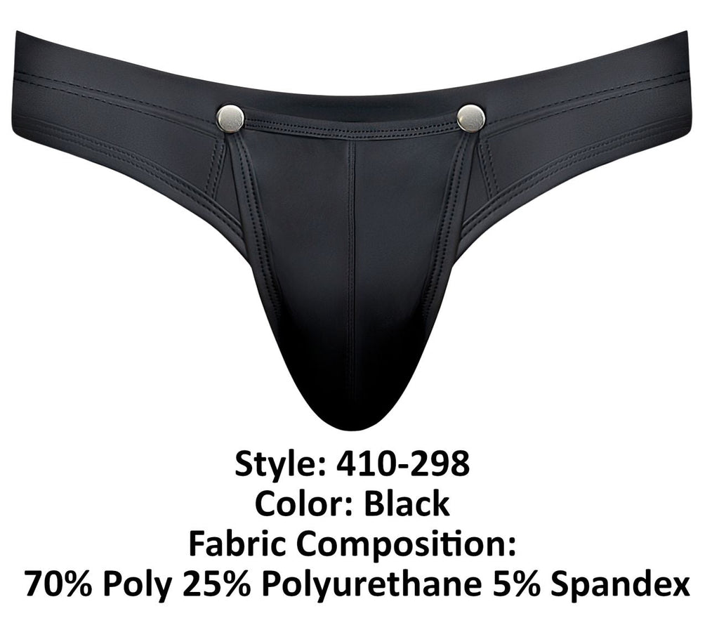 Male Power Oh Snap Snap off Thong - Black