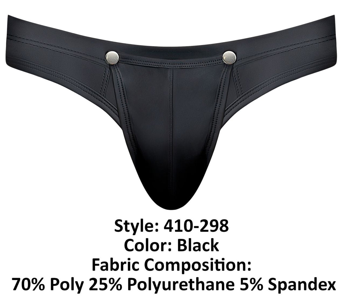 Male Power Oh Snap Snap off Thong - Black