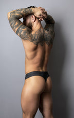 Male Power Oh Snap Snap off Thong - Black