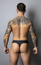 Male Power Oh Snap Snap off Thong - Black