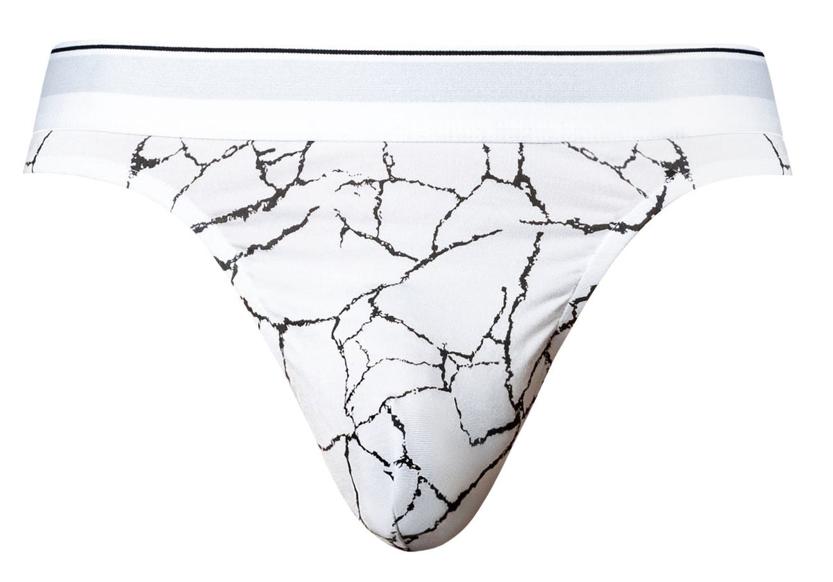 Male Power Soo Cumfy Thong - White-Black