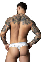 Male Power Soo Cumfy Thong - White-Black