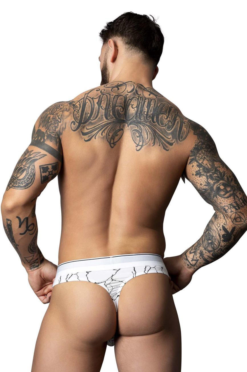 Male Power Soo Cumfy Thong - White-Black