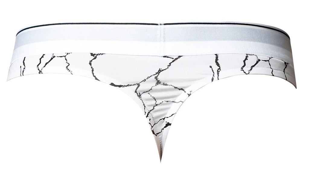 Male Power Soo Cumfy Thong - White-Black