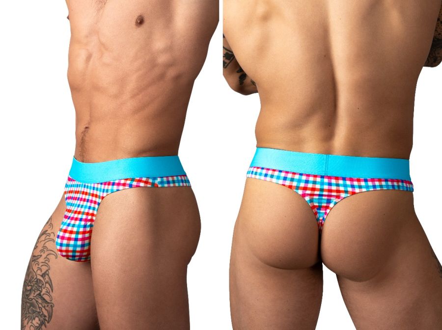 Male Power So Comfy Gingham Thong - Gingham Print