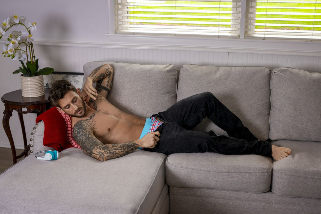 Male Power So Comfy Gingham Thong - Gingham Print