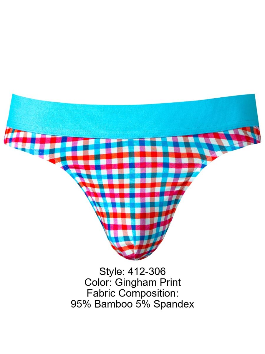 Male Power So Comfy Gingham Thong - Gingham Print