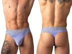 Male Power So Comfy Gingham Thong - Purple