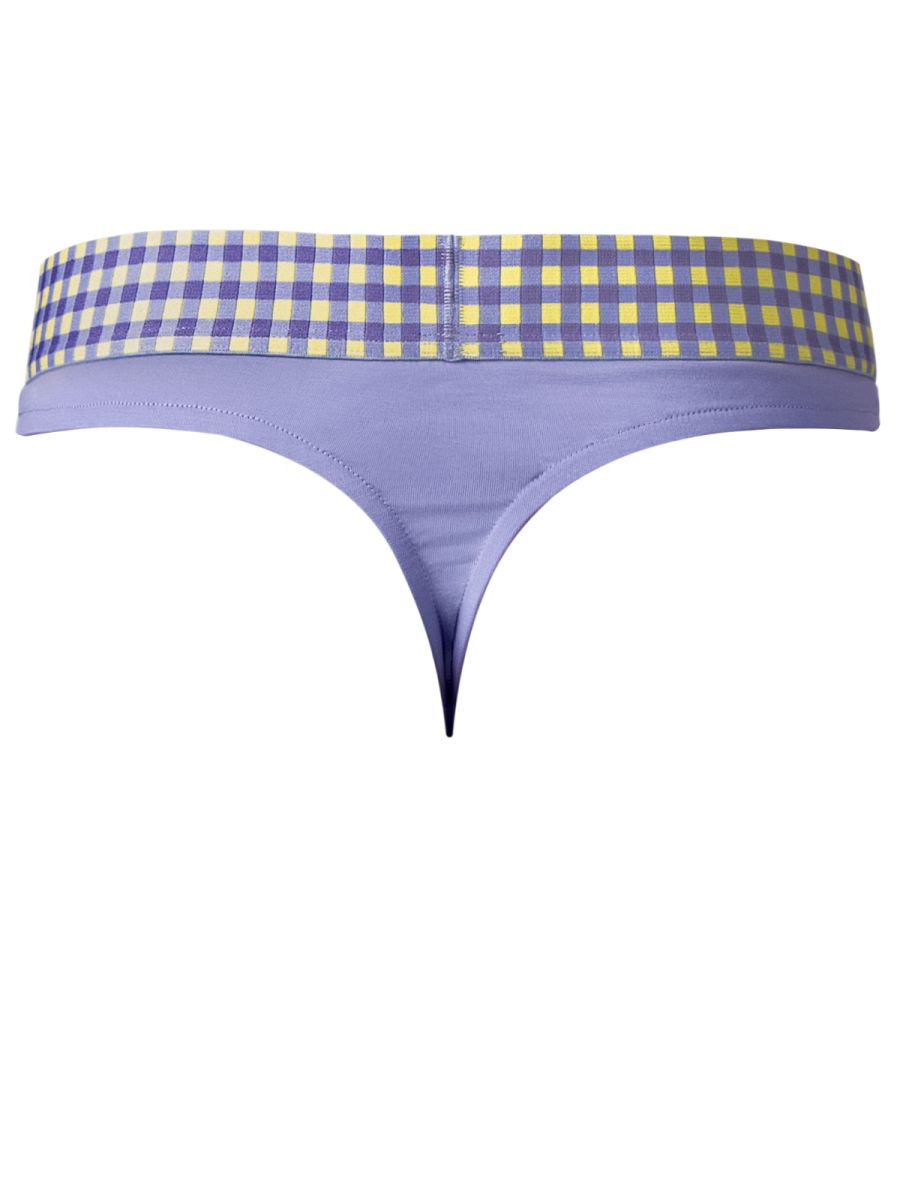 Male Power So Comfy Gingham Thong - Purple