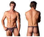 Male Power Love Star Thong with Ring - Purple