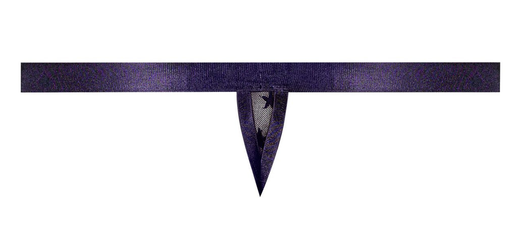 Male Power Love Star Thong with Ring - Purple