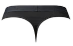 Male Power Open Ended Thong Open Front Elastic Cock Ring - Black