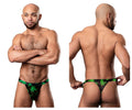 Male Power Hazy Dayz Micro Thong - Pot Leaf