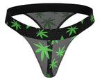 Male Power Hazy Dayz Micro Thong - Pot Leaf