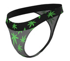 Male Power Hazy Dayz Micro Thong - Pot Leaf