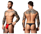 Male Power Hot Mesh Bong Thong - Black-Red