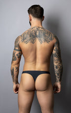 Male Power Hot Mesh Bong Thong - Black-Red