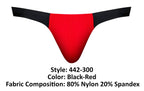 Male Power Hot Mesh Bong Thong - Black-Red