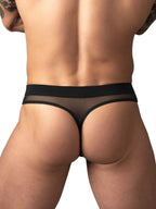 Male Power Mesh 2 Bong Thong - Black