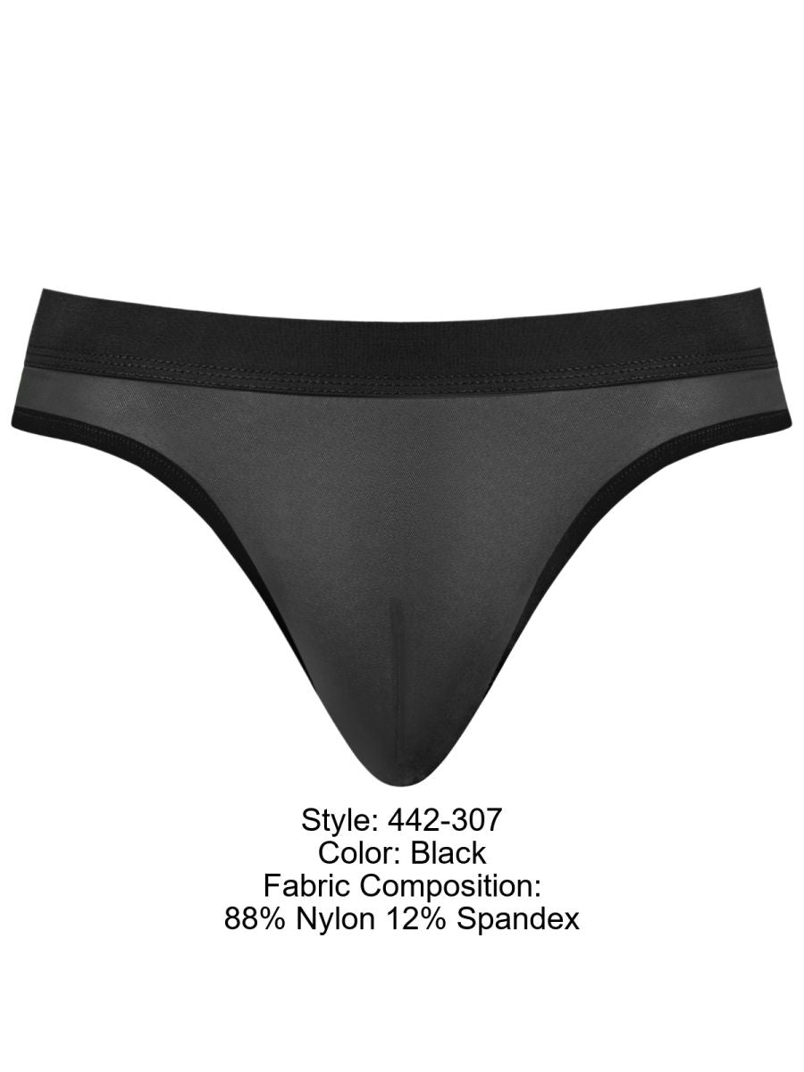 Male Power Mesh 2 Bong Thong - Black