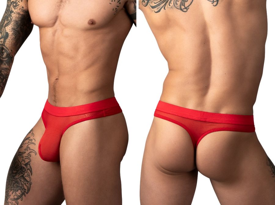 Male Power Mesh 2 Bong Thong - Red