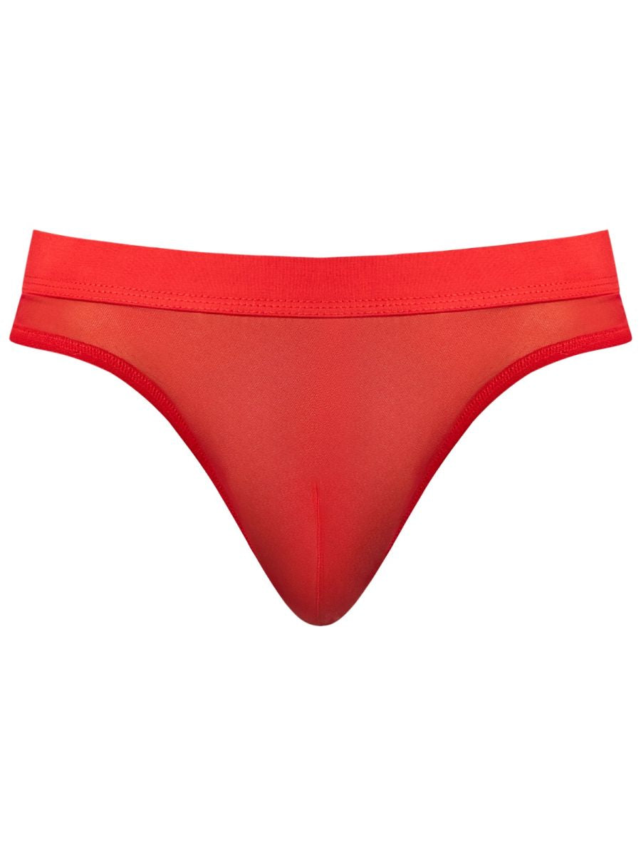 Male Power Mesh 2 Bong Thong - Red