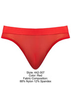 Male Power Mesh 2 Bong Thong - Red
