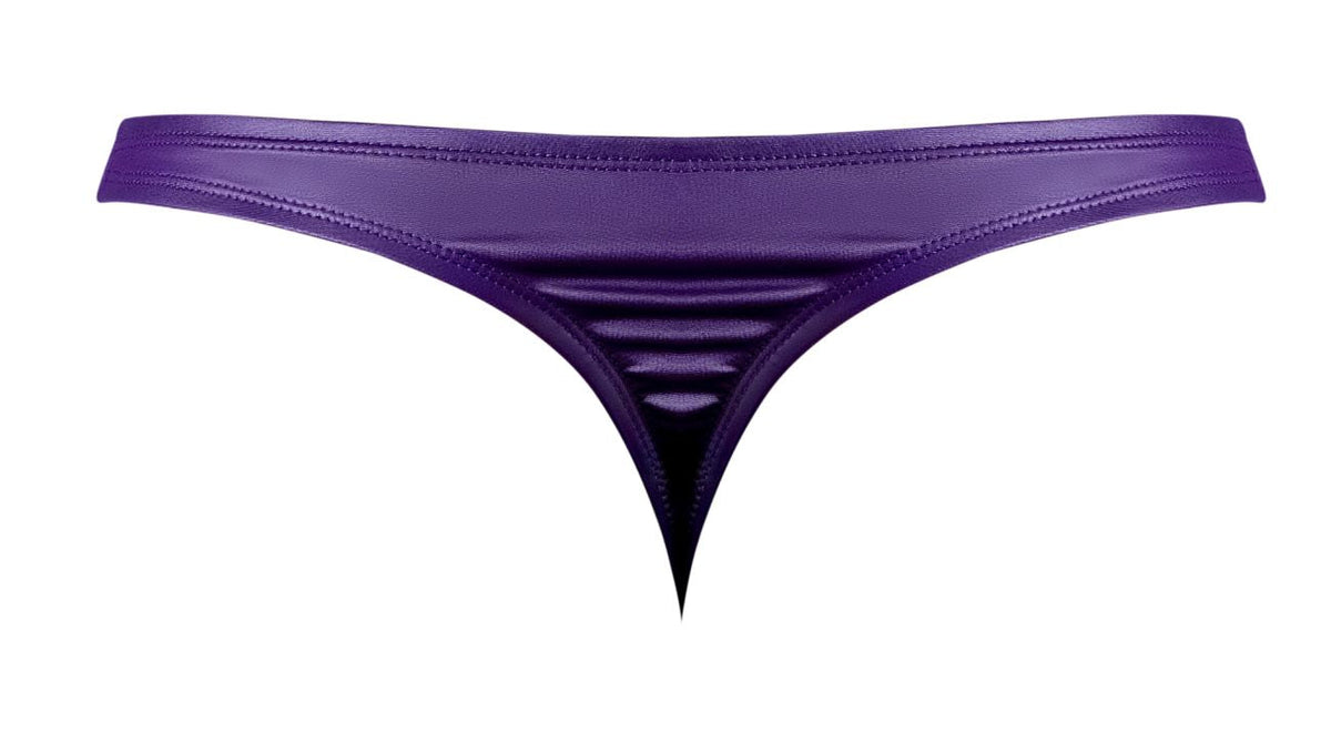 Male Power Eggplant Crossover Thong - Plum