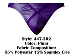 Male Power Eggplant Crossover Thong - Plum