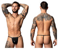 Male Power Liquid Onyx G-String - Black