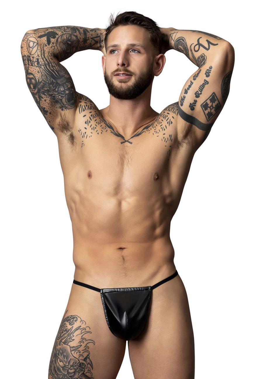 Male Power Liquid Onyx G-String - Black