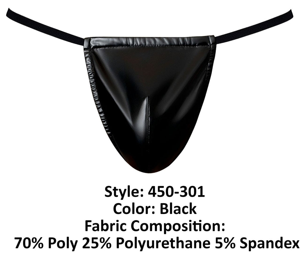 Male Power Liquid Onyx G-String - Black