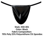 Male Power Liquid Onyx G-String - Black