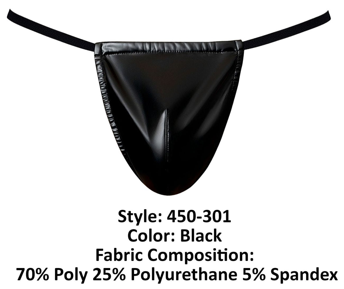 Male Power Liquid Onyx G-String - Black