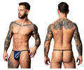 Male Power Liquid Onyx G-String - Blue