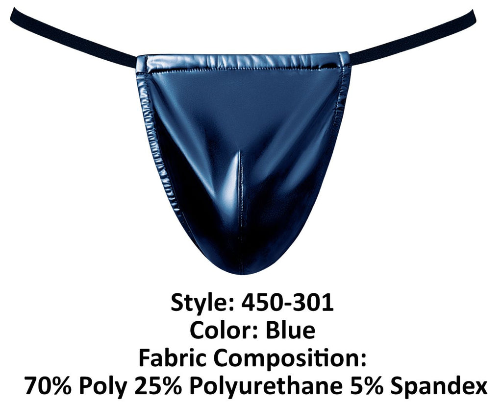 Male Power Liquid Onyx G-String - Blue