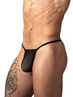 Male Power Mesh 2 G-String - Black