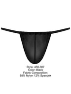 Male Power Mesh 2 G-String - Black
