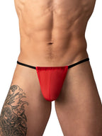 Male Power Mesh 2 G-String - Red