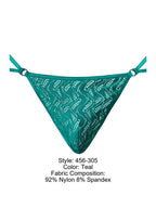 Male Power Ripple Micro V-String Thong - Teal